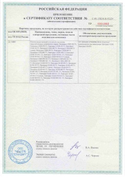 2017.05.31 Раменское - Химтраст. Приложение к сертификату пенополиуретановые утеплители на основе напыляемого компонента. ТУ 2254-021